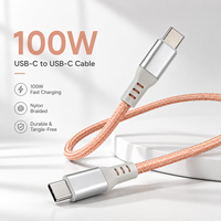 Câble USB Type-C tressé en nylon 1,2 m 100W PD 5A Charge rapide USB 2.0 Câble de synchronisation des données pour téléphone tablette OEM ODM Vente en gros