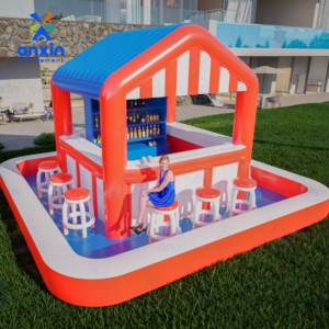 Bar de <span class=keywords><strong>piscine</strong></span> gonflable Aqua Party personnalisé avec un design gratuit - Product Image 6