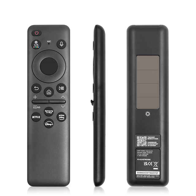 Samsung TV Remote Control with Voice Functionality ABS Plastic Material Solar Charging Compatible with All Samsung Smart TVs