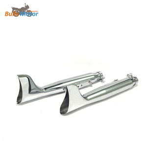 Echappement chromé pour <span class=keywords><strong>Harley</strong></span> <span class=keywords><strong>Davidson</strong></span> Indian Retro <span class=keywords><strong>Silencieux</strong></span> Universel - Product Image 1