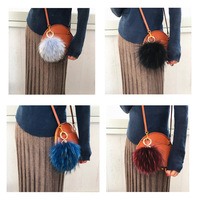 Porte-clés de luxe avec pompon, breloque de sac, pendentif, boule de fourrure de raton laveur, accessoires en peluche, porte-clés de voiture avec boule de fourrure