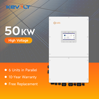 Système d'énergie solaire Solis MPPT, onduleur 30 kW, 40 kW, 50 kW, haute tension, stockage d'énergie domestique, onduleur solaire hybride triphasé