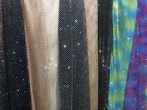 Violet Lilac Rhinestone Mesh <strong>Stretchable</strong> Crystal Rhinestone Diamond <strong>Lace</strong> <strong>Fabric</strong> - Product Image 4