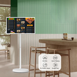 Elc 32-Inch 4K Xách Tay Android 14 Màn Hình Cảm Ứng Hiển Thị Di Chuyển Sạc Bánh Xe Cho Tự Phục Vụ Kinh Doanh Kỹ Thuật Số Biển SDK - Product Image 1