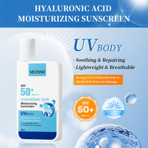 Productos Coreanos para el Cuidado de la Piel de Marca Privada OEM, Protector Solar UV, Crema Solar Resistente al Agua, Protector Solar con Ácido Hialurónico, SPF 50 - Product Image 2
