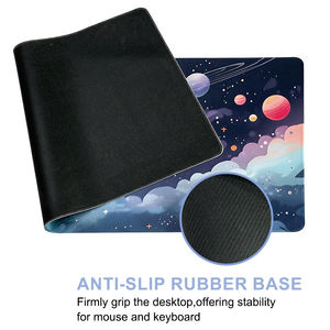 Tapis de bureau personnalisé mignon sur le thème du Cosmos, tapis de souris avec scène spatiale, étoiles, planètes, base en caoutchouc, tapis de souris de jeu pour la maison, le travail, le bureau - Product Image 2