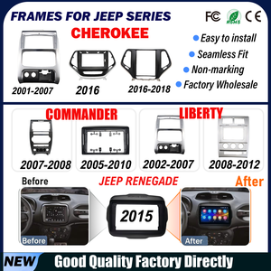 Kit de montage d'autoradio Android pour tableau de bord de <span class=keywords><strong>voiture</strong></span>, compatible JEEP Cherokee, JEEP Renegade, JEEP Liberty, JEEP Commander - Product Image 5
