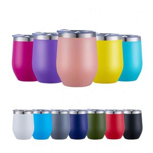 Gobelet isotherme en acier inoxydable de 12 oz en forme d'œuf avec couvercle, tasse à café de voyage à double paroi - Product Image 5