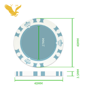 YH 300 Pcs Crown Fichas De Pker Profesionales Plain <strong>Rounders</strong> Prenumbered 14g Clay Poker Chips <strong>Set</strong> - Product Image 6