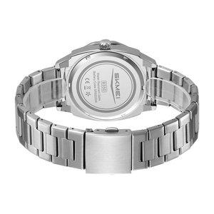 Montre à quartz automatique SKMEI 9350 pour homme, bracelet en acier inoxydable, style business, luxe, charme antique, alliage sportif, résistante à l'eau 3BAR - Product Image 6