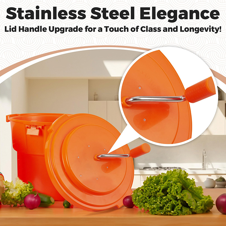 Essoreuse à Salade 4,8 L - Bol Incassable Et Couvercle Rangement - Égouttoir à Légumes Et Fruits - Poignée Rotative Manuelle - Base Antidérapante