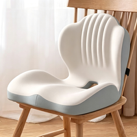 Coussin de siège orthopédique monobloc avec dossier intégré, soutien lombaire, correcteur de posture, coussin de chaise pour soulager la pression au bureau