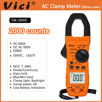 Vici TRMS NCV CM-2000C pince multimètre numérique ampèremètre testeur de température de résistance à la tension
