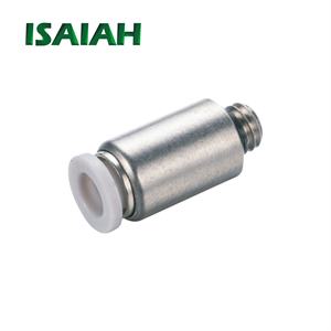 空気圧クイックコネクタ プラスチックボタン アルミニウム合金ボディ材質 プッシュインバルクヘッドエア継手 - Product Image 4