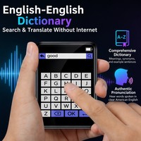 Lecteur MP3 tactile avec son Hi-Fi sans perte, dictionnaire anglais-chinois, livre électronique, enregistreur vidéo, écran IPS 2,4 pouces, portable