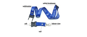 8GB USB Flash Drive Personalised Logo Printed Polyester <b>Lanyard</b> Customized Neck Ribbon - Product Image 3