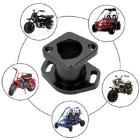 HIAORS emme borusu giriş manifoldu Predator 212cc CT200u GX160 GX200 6.5HP OHV 196cc klon motorlar Mini bisiklet Go Kart siyah