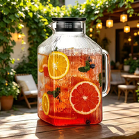 1 Gallon Moderne Minimalistische Vierkante Speciale Vorm Keuken Koelkast Opbergcontainer Fles Glazen Waterkan Karaf Met Deksel