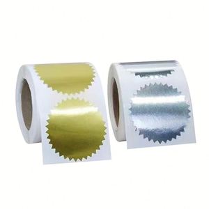 Etiquetas Adhesivas Redondas de 50mm, 250 Unidades, Ecológicas, para Uso en Oficina, Certificados, Sobres, Cajas de Almacenamiento, Regalos - Product Image 1