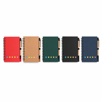 Carnet à spirale avec couverture en papier et stylo, carnet à spirale à points avec onglets, logo personnalisé, cadeau pour l'école ou le bureau, fabrication en usine