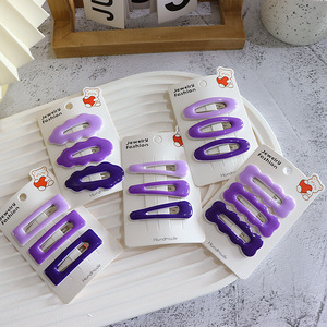 BELLEWORLD工厂批发卡片包装彩色3pcs bb夹金属发夹套装儿童女童发饰 - Product Image 5