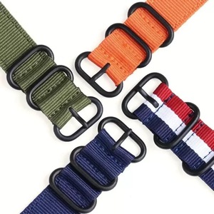 สายนาฬิกาไนลอนแบบสองชิ้นสำหรับสมาร์ทวอทช์ ดีไซน์แบบ <span class=keywords><strong>Nato</strong></span> พร้อมหัวเข็มขัดแบบ Sport Loop - Product Image 5