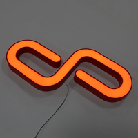 Letras Luminosas 3D Populares de Acero Inoxidable con Iluminación Frontal y Borde Decorativo, Letras Metálicas LED para Tiendas Minoristas