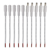 Weiß 5,5x2,1mm DC-Stecker Stecker Buchse Stecker DC-Buchsen adapter für CCTV Single Color 3528 5050 LED-Band leuchte