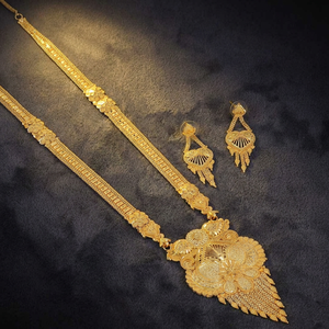 Vente en gros de chaînes à maillons en laiton plaqué or 14 ct 18 ct 24 ct bijoux indiens de mode avec motif floral - Product Image 3
