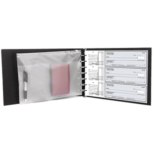 7 Ring Business Checkbook Binder Zipper Pouch With Transparent Document Storage Bag 7 Ring Business Checkbook Binder