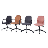 Chaise de bureau de direction ergonomique pivotante de luxe en tissu pour ordinateur, fournie directement par l'usine