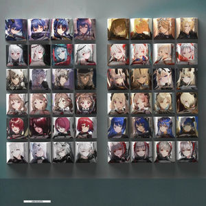 Arknights Amiya Kal'tsit Skadi W quatre touches de clavier PBT R4 Cherry pour clavier mécanique, personnalisation des personnages de jeu, capuchons de touches - Product Image 1