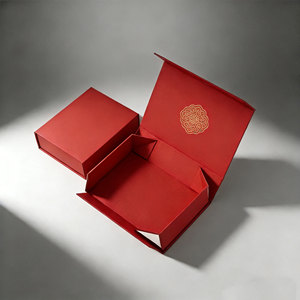 高级定制徽标 UV 环保豪华大号哑光硬纸盒纸板黑色可折叠空纸盒磁力闭合礼品盒 - Product Image 2