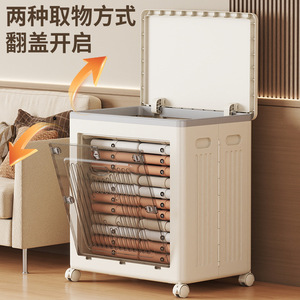 Công Suất Lớn Pp Nhựa Gấp Hộp Lưu Trữ Bánh Xe Cài Đặt Đơn Giản Lật Phòng Khách Đồ Chơi Lưu Trữ Bin Cho Trẻ Em Tiêm - Product Image 4