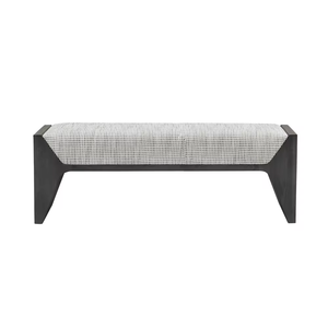 Banc, chaise, <span class=keywords><strong>lit</strong></span> ou tabouret en tissu et bois <span class=keywords><strong>de</strong></span> chêne massif au design minimaliste, moderne, pour salon ou entrée - Product Image 2