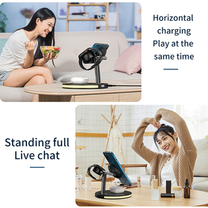 15W 3 in 1 Magnetic Wireless Charging Stand Fast <b>Charger</b> for Mobile Phone <b>Smartwatch</b> TWS Headphones with Holder - Product Image 4