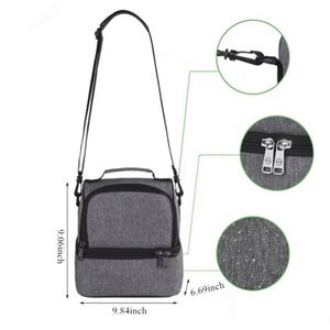 Double Portable Insulated Lunch Bag Food Thermal Cooler Case Waterproof Travel Picnic Storage Bento Bags With Shoulder - Product Image 6