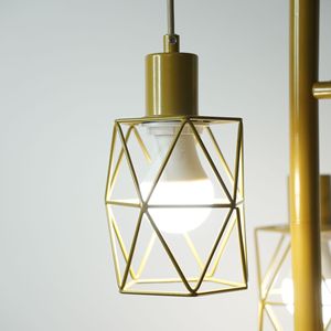 Lámpara de Pie LANJO 3 Globe Dorada con Bombillas G9, Lámpara de Pie Moderna con Forma de Luna, Lámpara de Pie con Esfera de Vidrio Esmerilado para Sala de Estar - Product Image 6