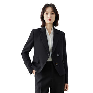 Women's Beige Suit Set With Jacket And Skirt Or Pants For Office Commute Spring Autumn Anti-Wrinkle Polyester Fabric - Product Image 5