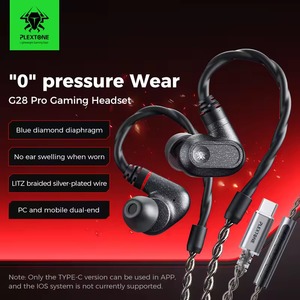 PLEXTONE G28 Auriculares profesionales para juegos de alta fidelidad Auriculares para música de alta resolución Respuesta de frecuencia de 35.000 Hz Cable chapado en plata - Product Image 4