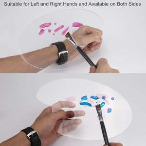 <span class=keywords><strong>Palette</strong></span> de <span class=keywords><strong>peinture</strong></span> en acrylique <span class=keywords><strong>transparente</strong></span>, pour artiste, en forme ovale, 15x25CM, haute qualité, livraison gratuite - Product Image 5