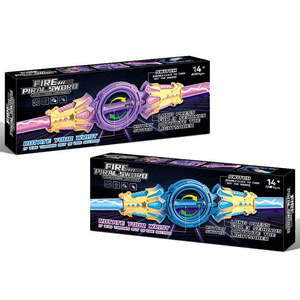 Sabre laser rétractable lumineux à double tranchant, épée rotative à changement de couleur, jouet pour cosplay et jeux de rôle - Product Image 5