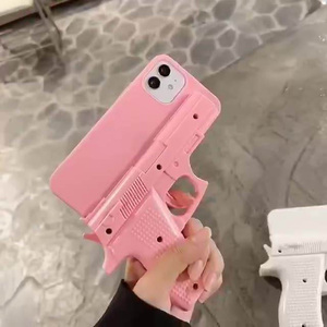 Pistola de juguete de dibujos animados en 3D Tpu silicona a prueba de golpes accesorios para teléfono móvil funda para iPhone 16 Pro Max 17 Air 15 Plus 14 13 <span class=keywords><strong>Mini</strong></span> 12 - Product Image 5