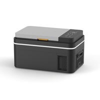 Refrigerador Portátil Compacto de 12V/24V/220V, 20L/25L/30L, con Puerta de Plástico, Compresor, Temperatura de -20°C, para Acampar al Aire Libre y Caravanas