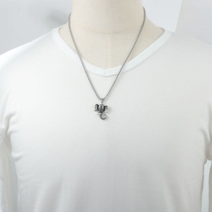 Yunnique Stainless Steel Elephant Square Pearl Pendant Necklace <b>Silver</b> Gold Color Animal Design Fashion Jewelry Men Women - Product Image 4