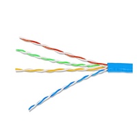 Cable de Red Ethernet UTP Cat5e de 305m (1000 pies), 4 Pares, 8 Hilos, Azul, PoE, para Interiores, 24 AWG, con Conductor OFC y Cubierta LSZH