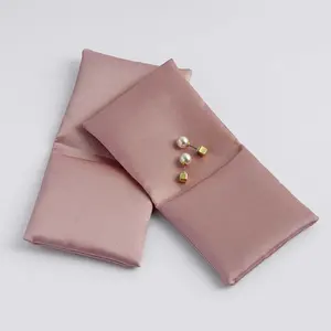 Небольшой конверт PandaSew с логотипом на заказ, откидной пакет, Роскошная атласная сумка для ожерелья, ювелирных изделий