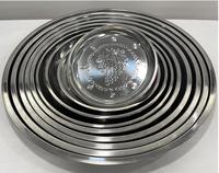 Plateau rond en acier inoxydable à motif de raisins en relief, grande assiette décorative de 28 cm à 70 cm, plateau à fruits en métal pour mariage, fête, banquet