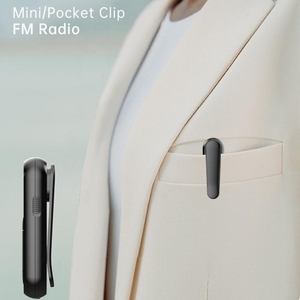 <span class=keywords><strong>Radio</strong></span> FM tascabile mini con clip da colletto, ricaricabile, tipo Walkman, per conferenze, guide turistiche, corsa di cavalli - Product Image 4