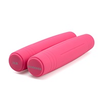 Barre d'haltères portable en fonte avec bordure en silicone pour la musculation